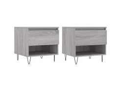 Mesas de centro 2 pcs 50x46x50cm deriv. madeira cinzento sonoma PT332831