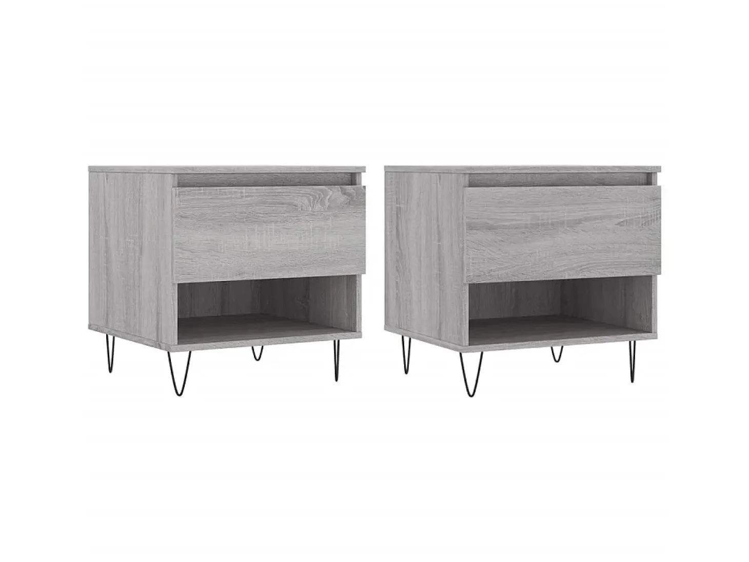 Mesas de centro 2 pcs 50x46x50cm deriv. madeira cinzento sonoma PT332831