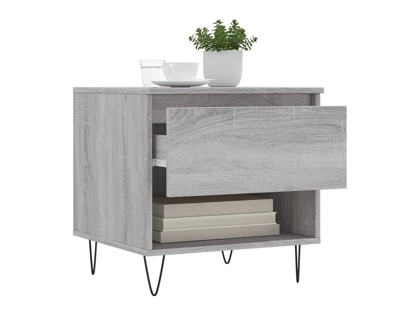 Mesas de centro 2 pcs 50x46x50cm deriv. madeira cinzento sonoma PT332831