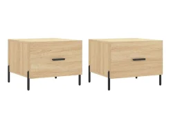 Mesas de centro 2 pcs 50x50x40cm deriv. madeira carvalho sonoma PT159352