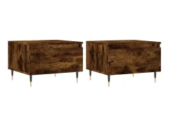 Mesas de centro 2 pcs 50x46x35cm deriv. madeira carvalho fumado PT344318