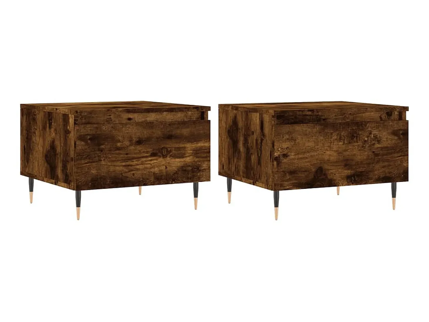 Mesas de centro 2 pcs 50x46x35cm deriv. madeira carvalho fumado PT344318