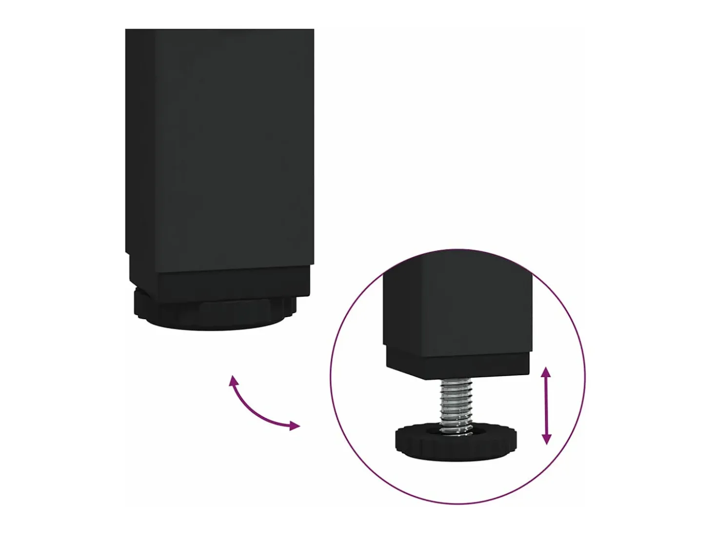 Mesas de centro c/ topo em vidro preto 2 pcs 40x40x40 cm aço