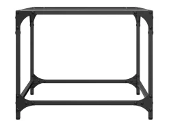 Mesas de centro c/ topo vidro transparente 2 pcs 50x50x40cm aço
