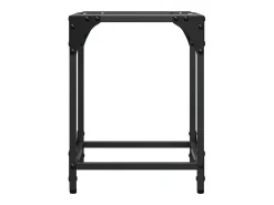 Mesas de centro c/ topo vidro transparente 2 pcs 30x30x40cm aço PT175939
