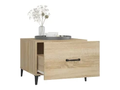 Mesas de centro com pernas de metal 2 pcs 50x50x40 cm sonoma PT238449