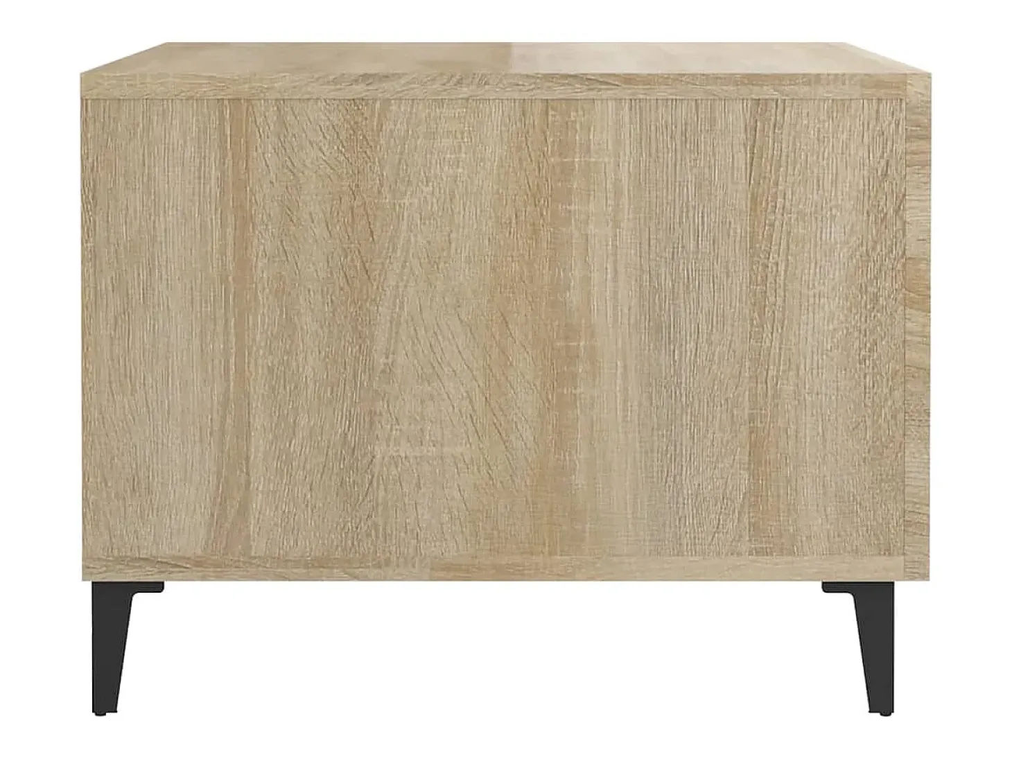 Mesas de centro com pernas de metal 2 pcs 50x50x40 cm sonoma