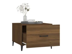 Mesas de centro com pernas de metal 2 pcs 50x50x40 cm castanho PT945191