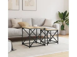 Mesas de centro encastrar 2 pcs deriv. madeira carvalho sonoma PT383125