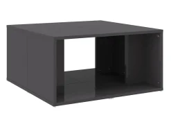 Mesas de centro 4pcs derivados de madeira cinza brilhante PT121801