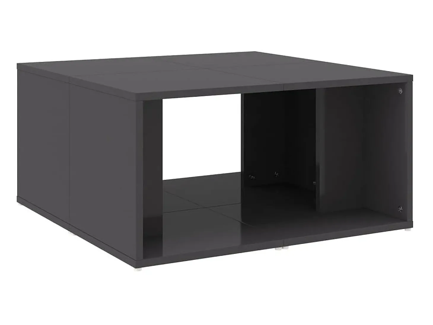 Mesas de centro 4pcs derivados de madeira cinza brilhante PT121801