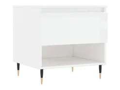 Mesas de centro 2pcs 50x46x50cm deriv. madeira branco brilhante PT169892