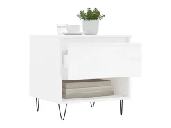 Mesas de centro 2pcs 50x46x50cm deriv. madeira branco brilhante PT908430