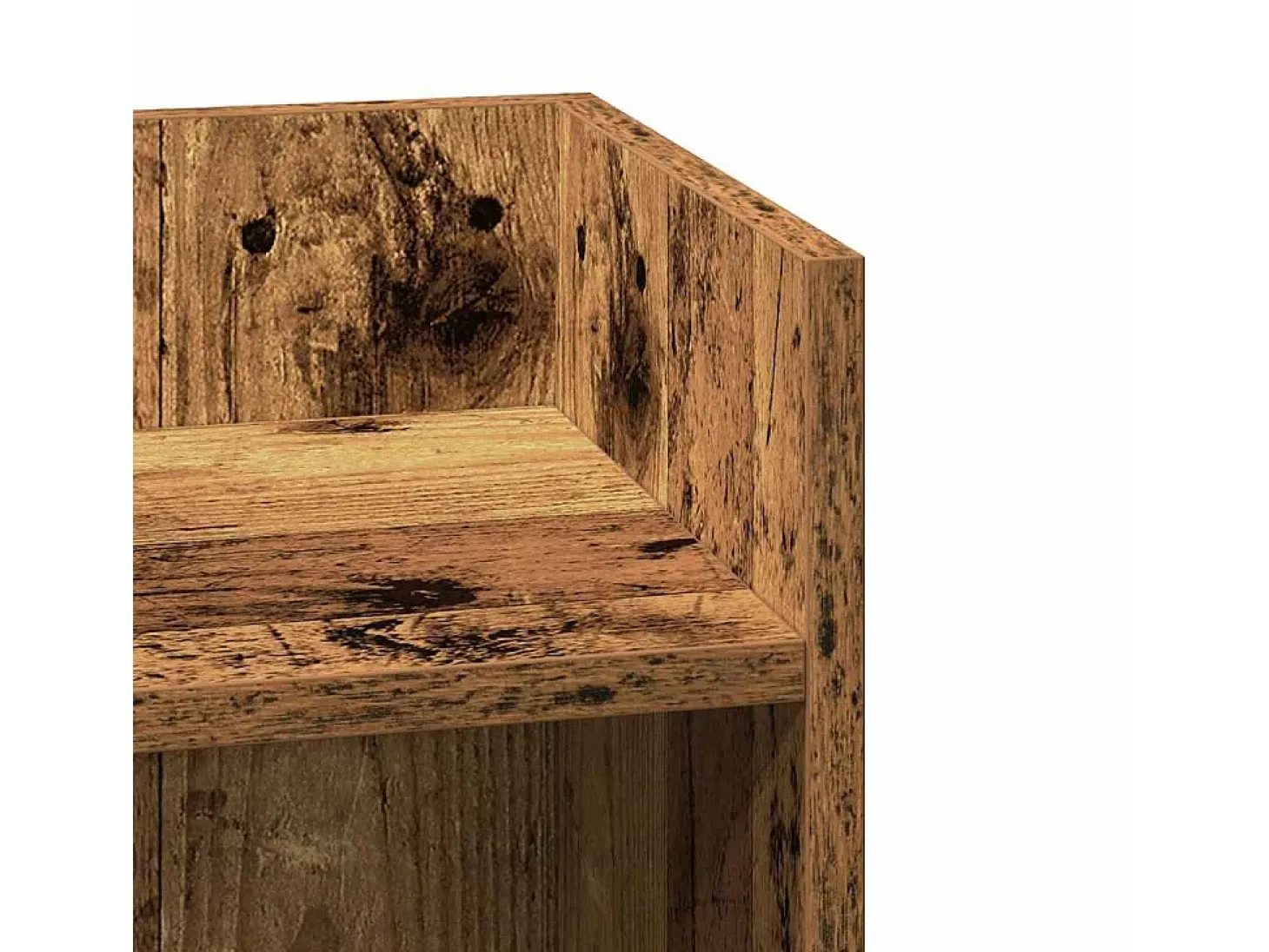 Mesas laterais 2 pcs c/ prateleira 110x50x103cm madeira velha