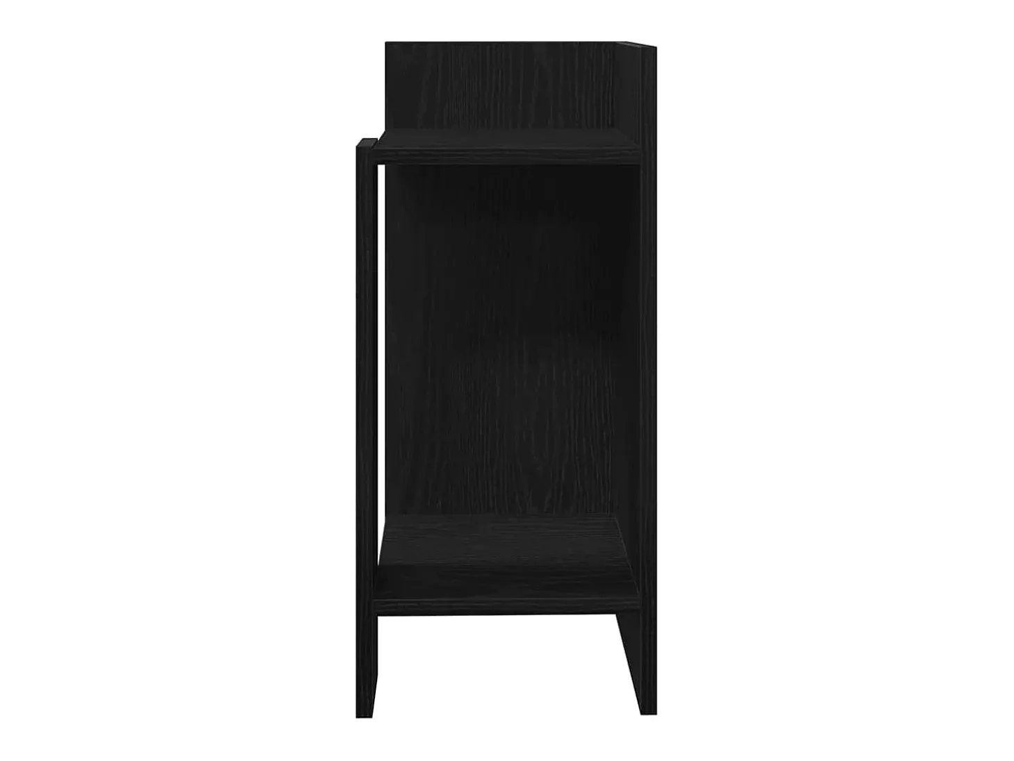 Mesas laterais 2 pcs com prateleira 110x50x103 cm preta
