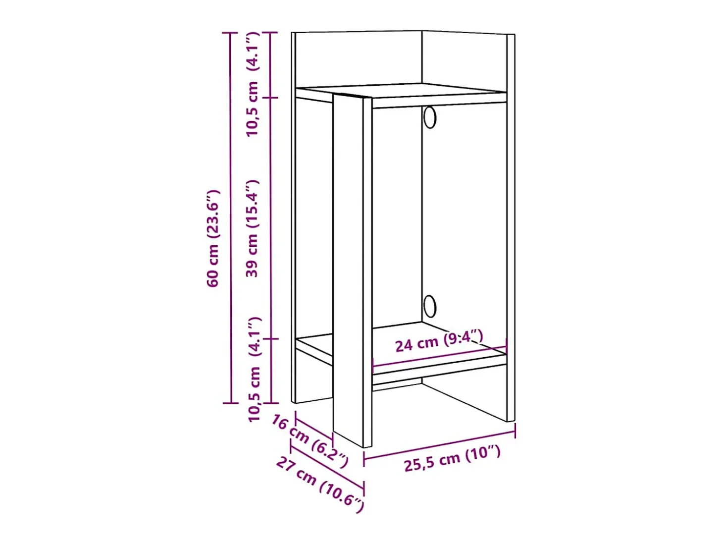 Mesas laterais 2 pcs com prateleira 110x50x103 cm preta