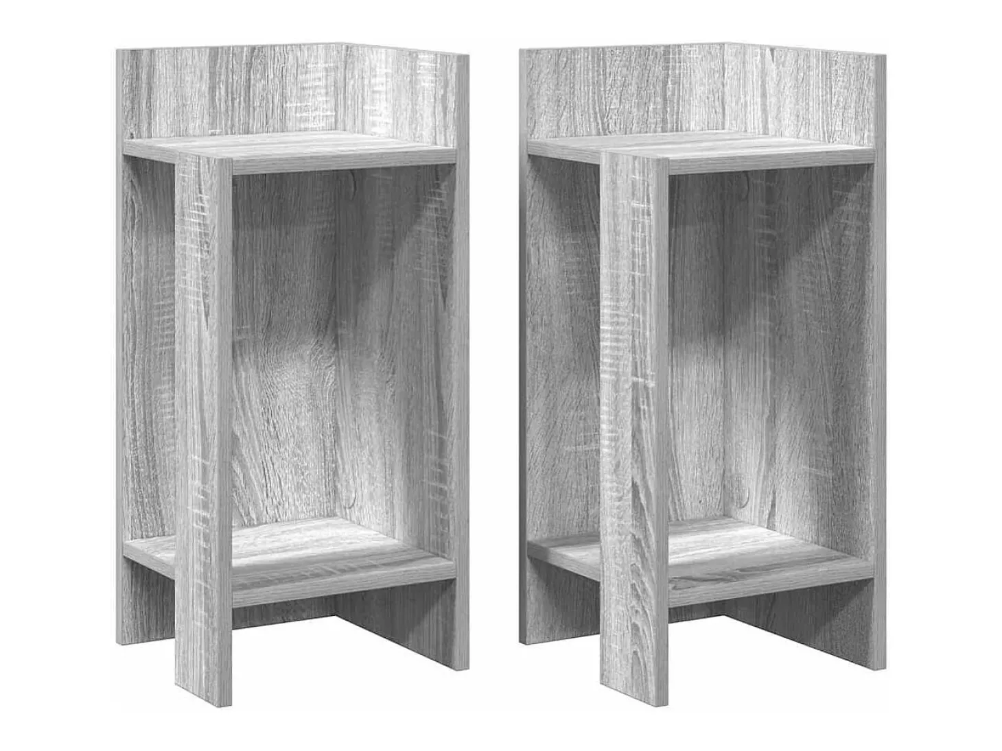 Mesas laterais 2 pcs prateleira 110x50x103 cm cinza sonoma