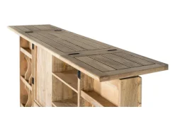 Meuble bar à 2 portas em bois de manguier