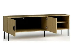 Meuble TV 2 Portes - Couleur Chêne - 160 CM - Collection MONDO