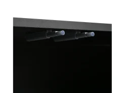Meuble TV moderne - avec étagères réglables - en panneaux de particules - Noir
