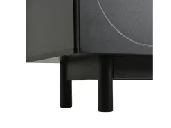 Meuble TV moderne - avec étagères réglables - en panneaux de particules - Noir