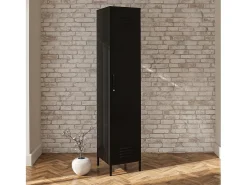 Mission District | Armário Cacifo com 1 Porta em Metal Preto