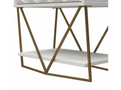 Mission District | Mesa de apoio com 1 porta Metal preto
