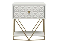 Mission District | Mesa de apoio com 1 porta Metal preto