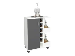 Mobiliário de cozinha servindo carrinho Esilo Branco/antracite A. 85 x L. 63 x P. 40 cm