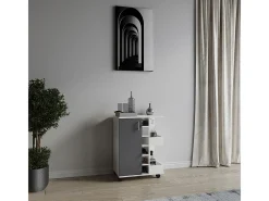 Mobiliário de cozinha servindo carrinho Esilo Branco/antracite A. 85 x L. 63 x P. 40 cm