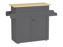 Mobiliário de cozinha servindo carrinho Pastano Antracite/carvalho mel A. 89 x L. 114 x P. 39 cm