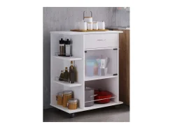 Mobiliário de cozinha servindo carrinho Pocis Branco A. 80 x L. 65 x P. 39 cm
