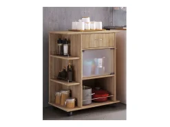 Mobiliário de cozinha servindo carrinho Pocis Sonoma Oak A. 80 x L. 65 x P. 39 cm