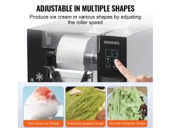 Máquina de Gelo Comercial SucceBuy em Flocos de Neve, 80 kg/24 H em Aço Inoxidável