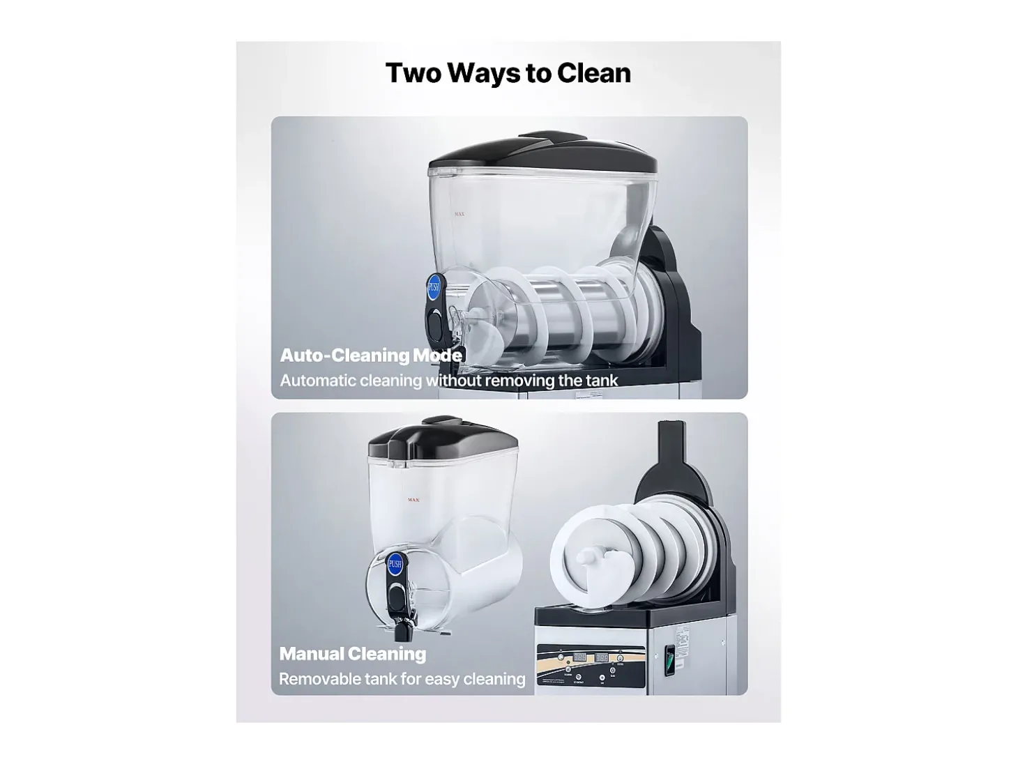 Máquina de Granito SucceBuy, Reservatório Único de 15 L, Aço Inoxidável, Distribuidor de Bebidas Geladas, para Casa, Restaurantes, Cafés, Bares