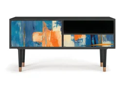 Mueble de TV - 115х59х48 cm - T3 - Abstract Expressionism, Antracite