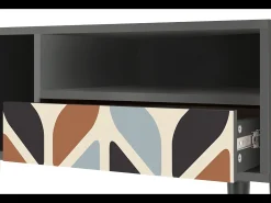 Mueble de TV - 115х59х48 cm - T3 - Beige Laure, Antracite