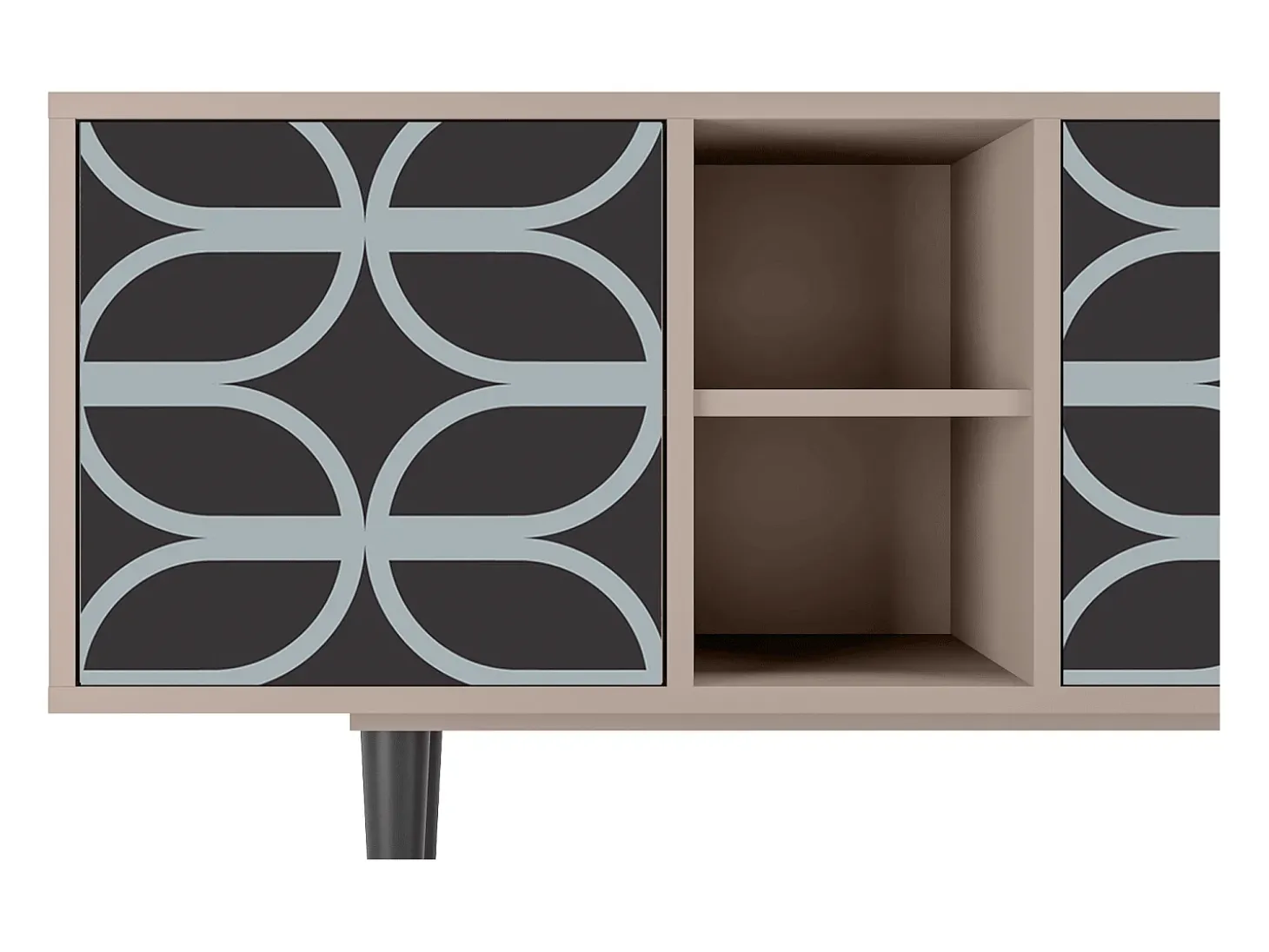 Mueble de TV - 150х69х41 cm - T5 - Braided Blue, Latte