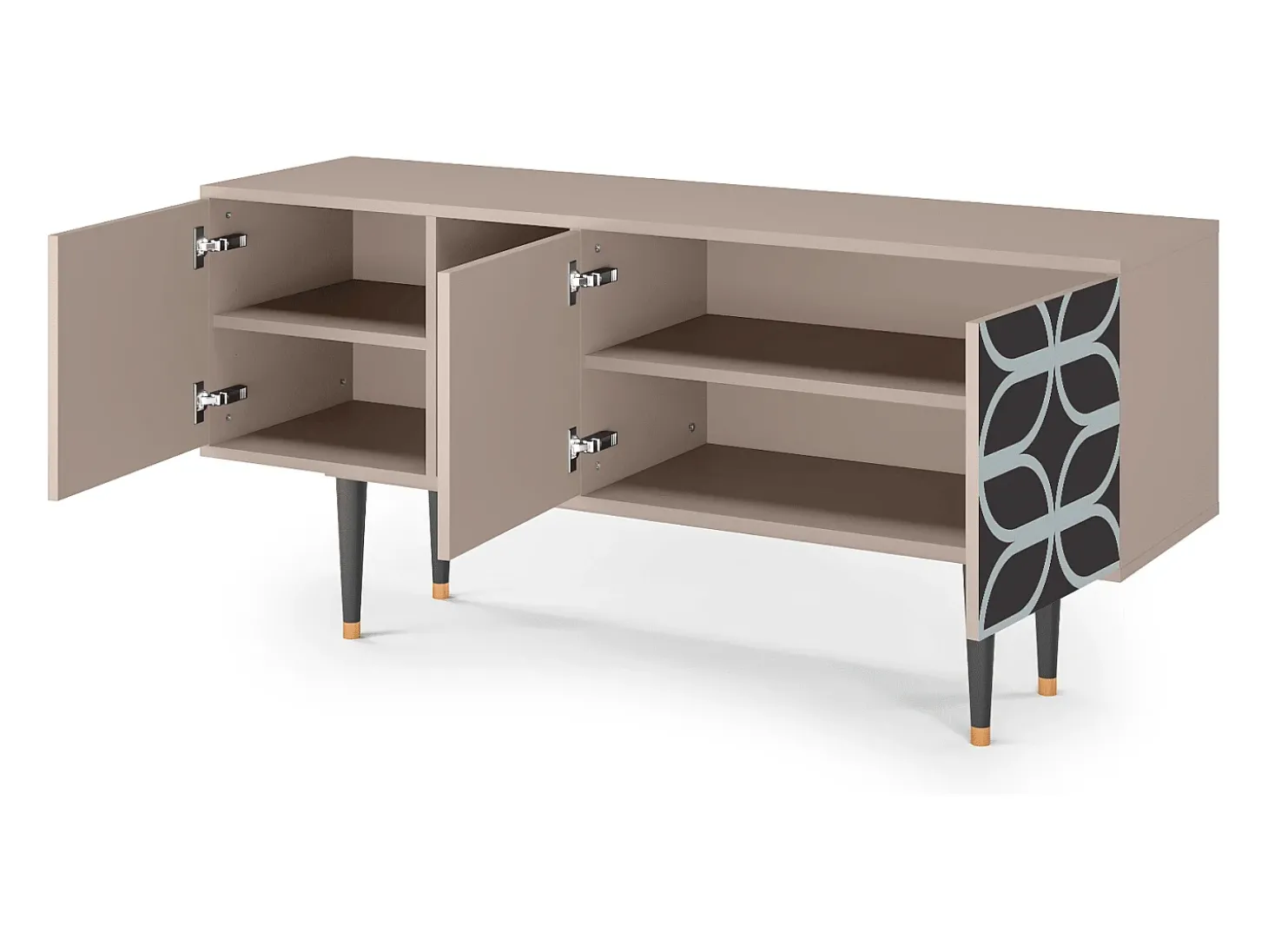 Mueble de TV - 150х69х41 cm - T5 - Braided Blue, Latte