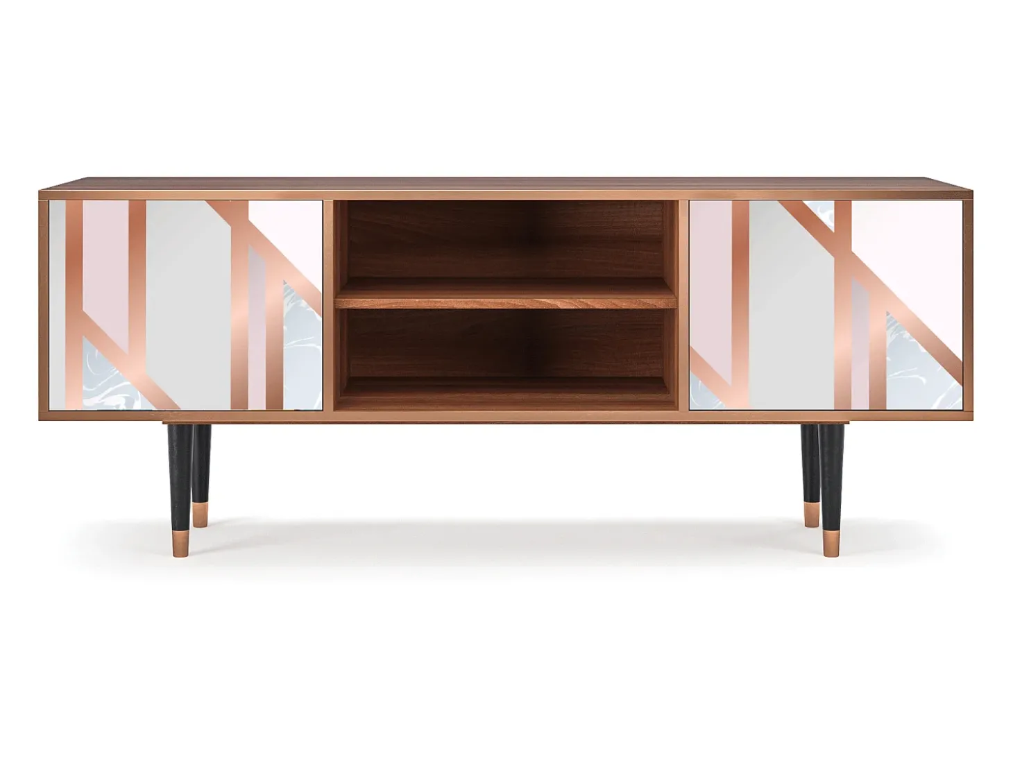 Mueble de TV - 170х69х48 cm - T2 - Champagne Story, Nogueira