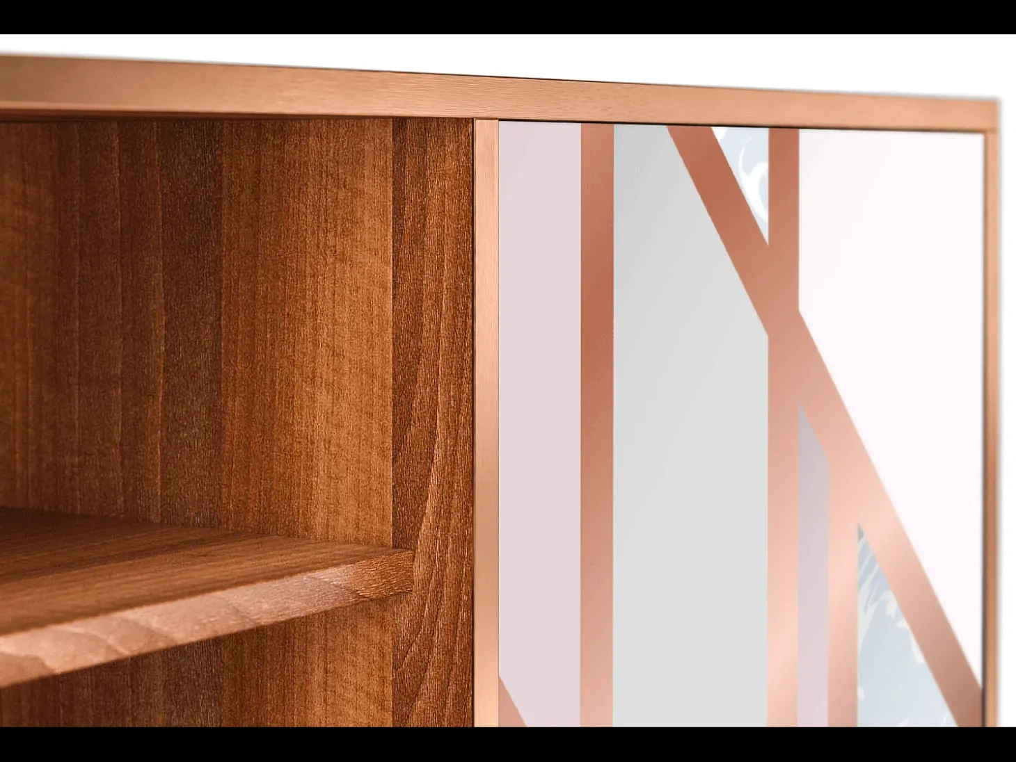 Mueble de TV - 170х69х48 cm - T2 - Champagne Story, Nogueira