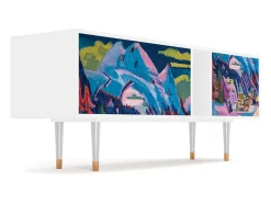 Mueble de TV - 170х69х48 cm - T1 - Davos Winter, Branco