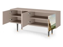 Mueble de TV - 150х69х41 cm - T5 - Elder The Tower, Latte