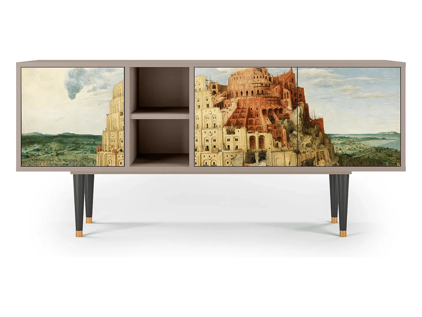 Mueble de TV - 150х69х41 cm - T5 - Elder The Tower, Latte