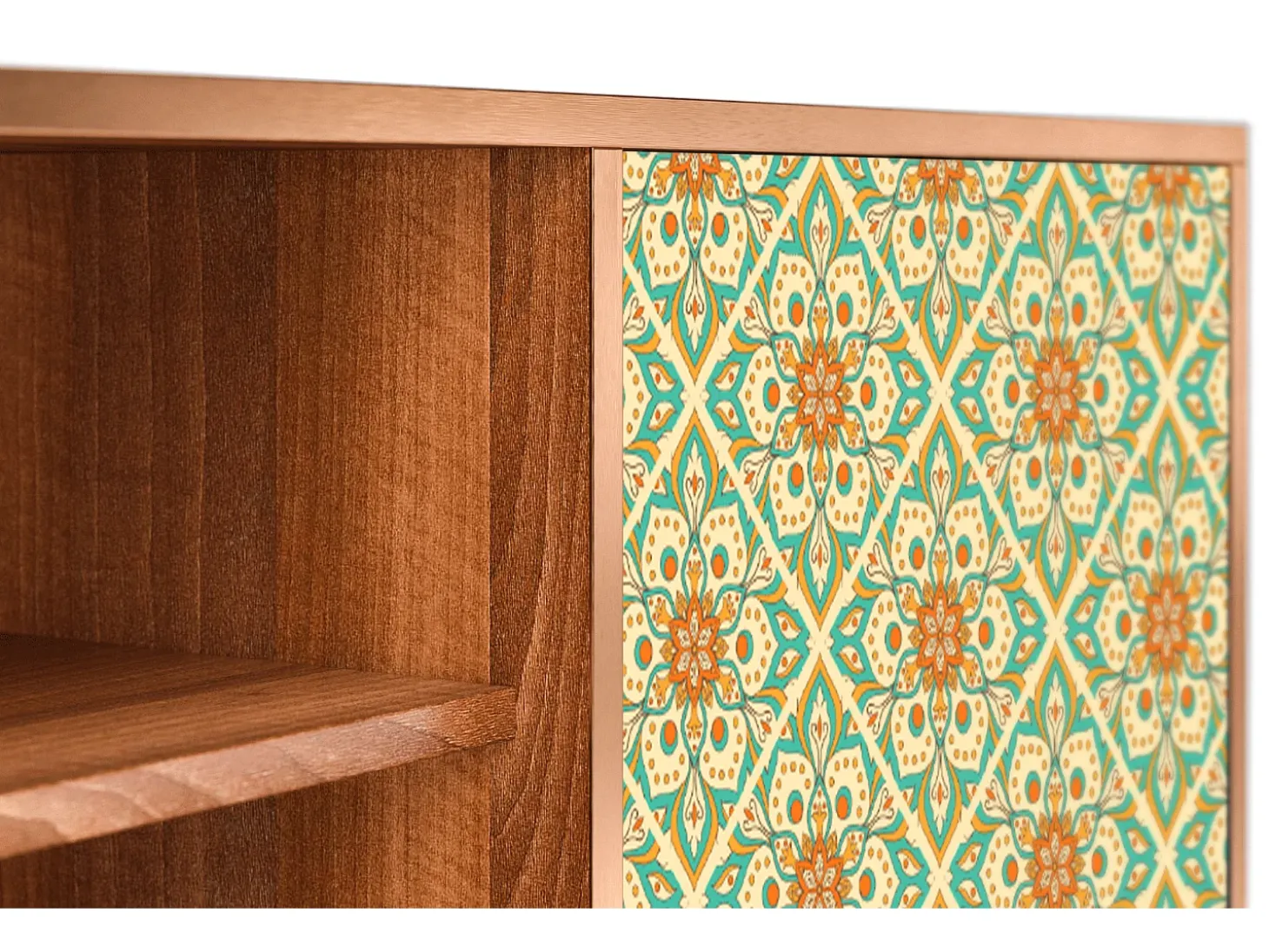 Mueble de TV - 170х69х48 cm - T2 - Hindu Daisy, Nogueira