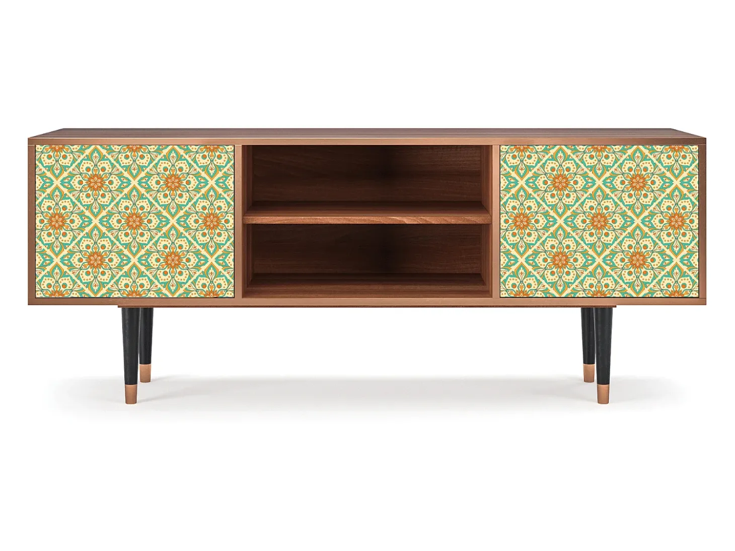 Mueble de TV - 170х69х48 cm - T2 - Hindu Daisy, Nogueira