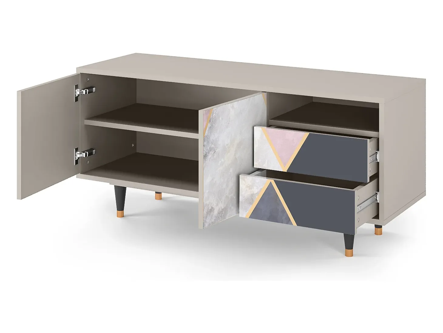 Mueble de TV - 125х56х41 cm - T7 - Ideal Harmony, Areia