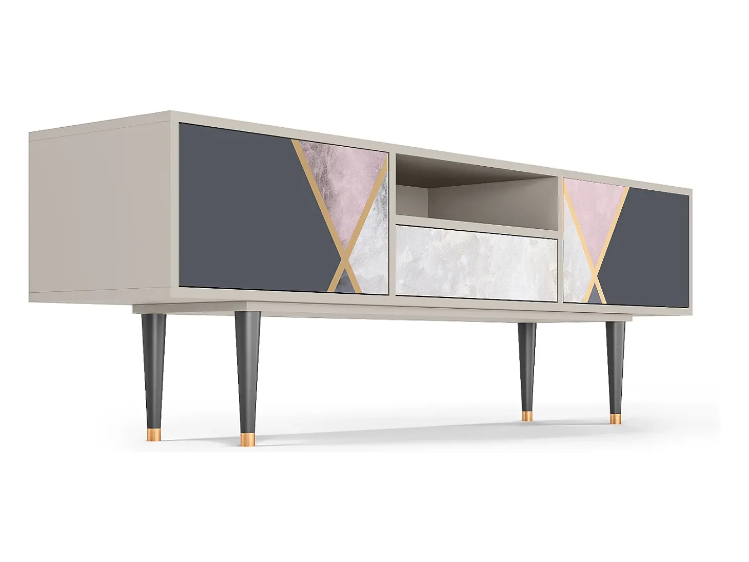 Mueble de TV - 170х59х41 cm - T6 - Ideal Harmony, Areia