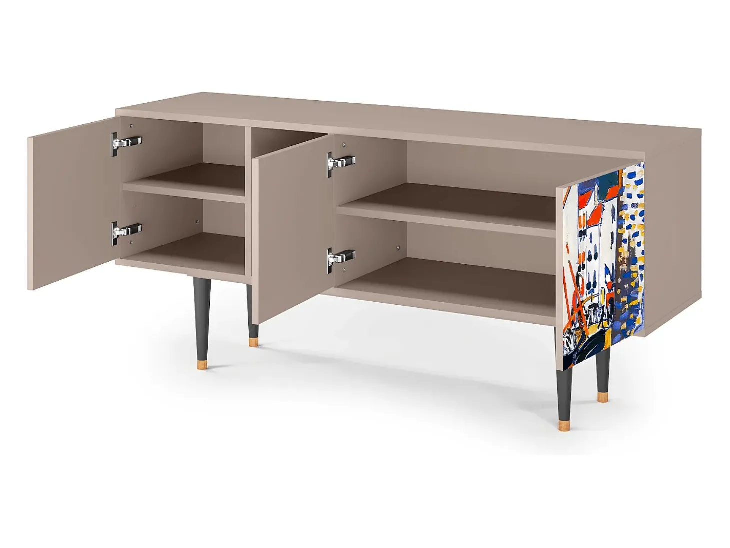 Mueble de TV - 150х69х41 cm - T5 - Le Séchage des voiles , Latte