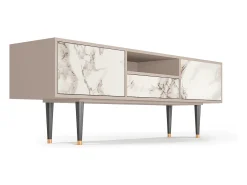 Mueble de TV - 170х59х41 cm - T6 - Milk Marble, Latte